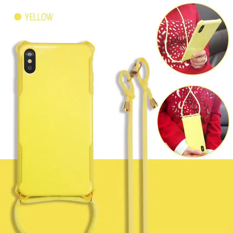 Противоударный чехол карамельного цвета из ТПУ для iPhone X XR XS Max 6 7 8 Plus сотового
