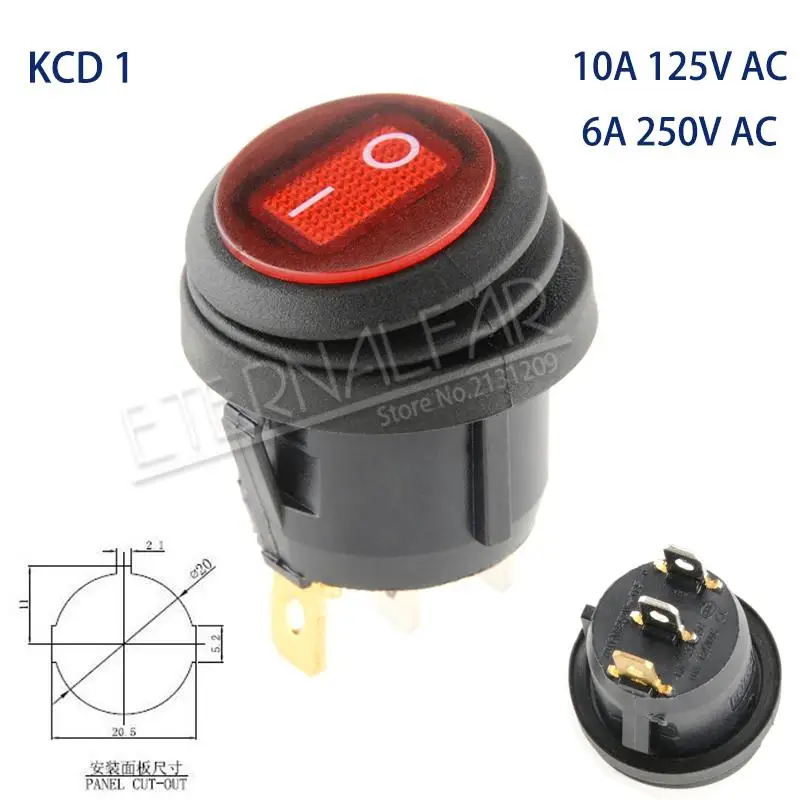 KCD1 KCD2 KCD4 KCD6 On Off 10A 16A 20A 125V 250V AC сверхмощный DPST герметичный водонепроницаемый авто лодка морской тумблер кулисный переключатель с