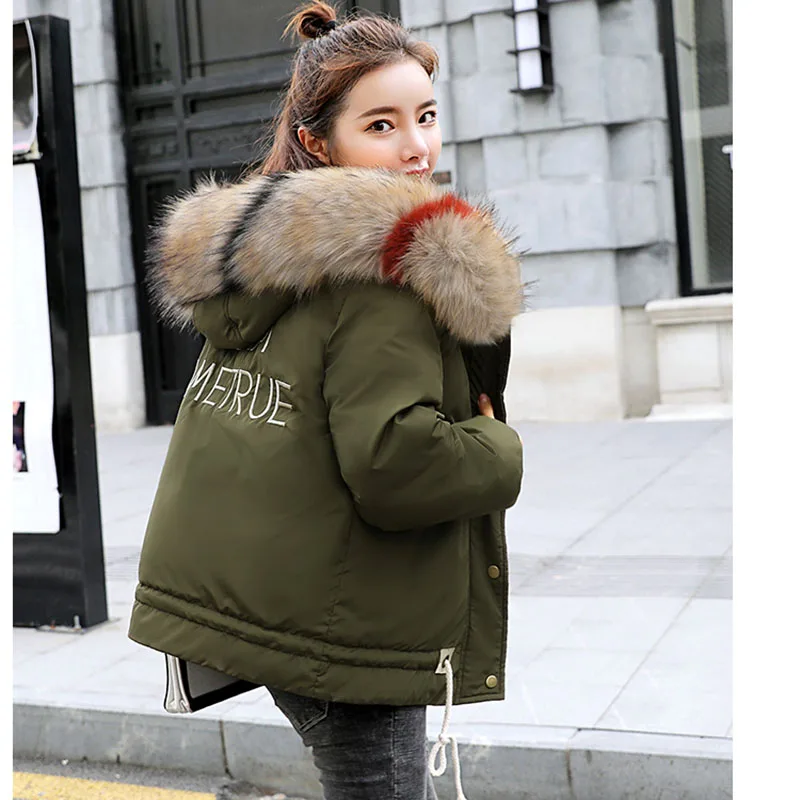 Элегантный женский пуховик зимнее пальто 2020 новая Толстая теплая меховая парка с