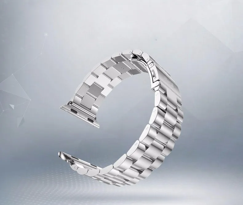 Космический серый ремешок для часов Apple Watch Band 42 мм 38 мм ремешок из нержавеющей стали Пряжка адаптер Ссылка Браслет спортивная версия