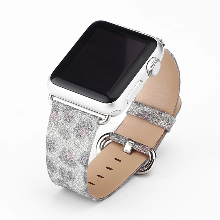 Часы с яркими украшениями Bling Band для Apple Watch женский браслет iwatch из натуральной