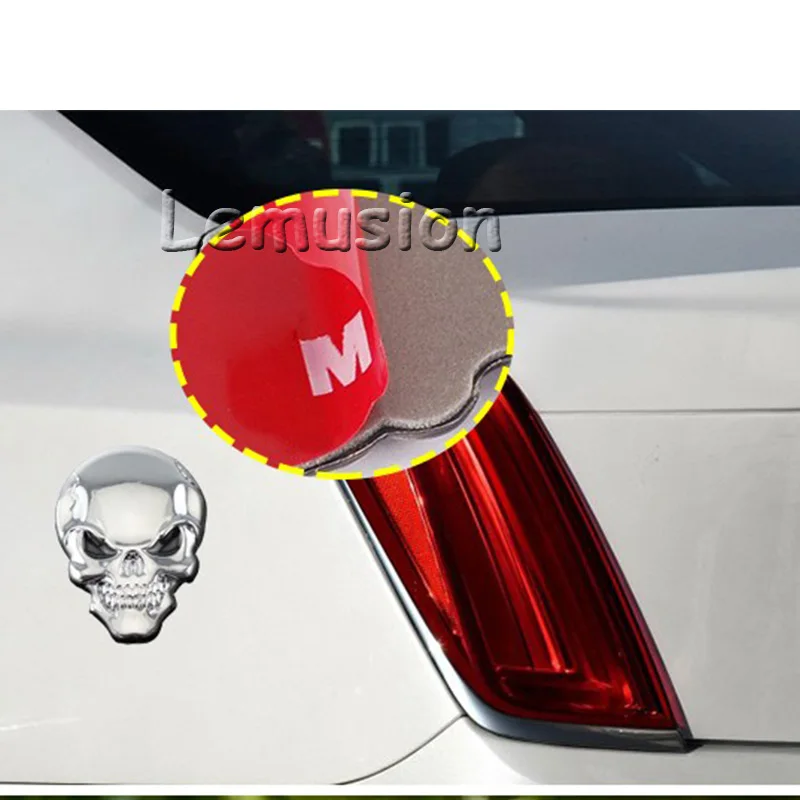 1X Автомобильный Стайлинг металлический стикер черепа для Ford Focus 2 3 1 Fiesta Mondeo Kuba