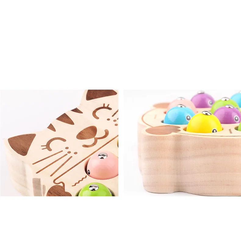 Preschool Wooden Montessori Toys Magnetic Fishing Game Baby Puzzle Early Education Teaching Aids Math Toy For Children Girl Gift