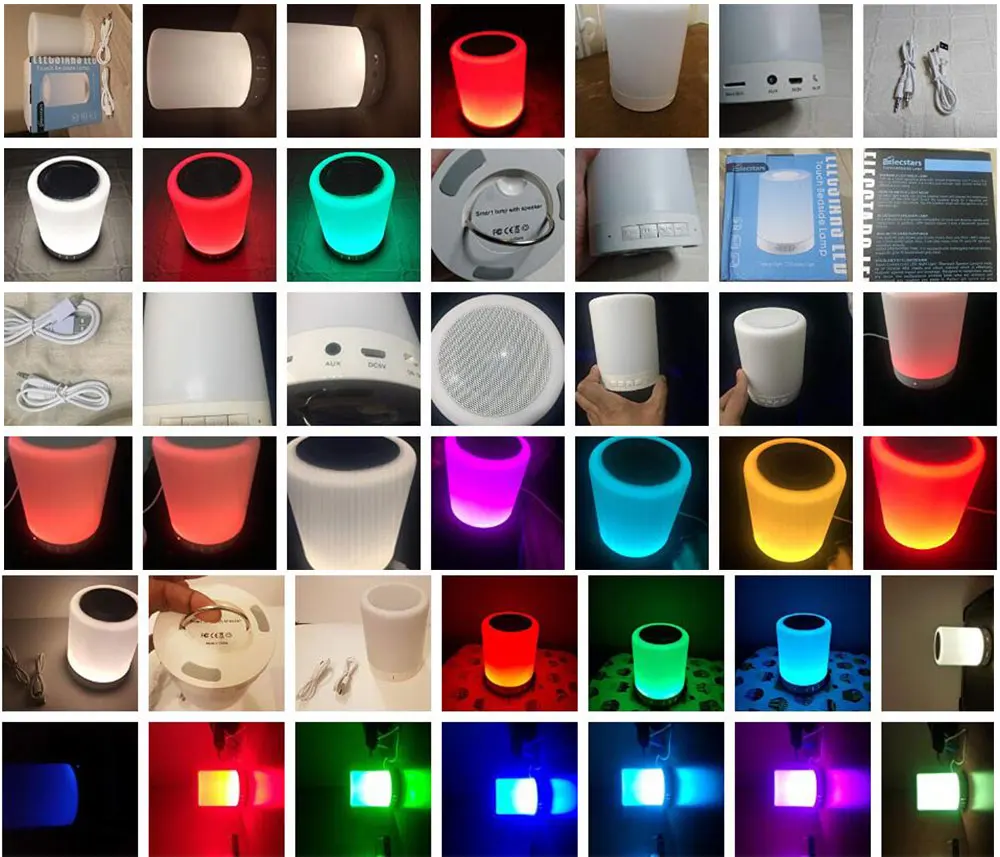 Ночной светильник Bluetooth Динамик Smart Touch лампы Беспроводной USB Сенсор Динамик Chang Цвет светодиодный ночной Светильник детский подарок