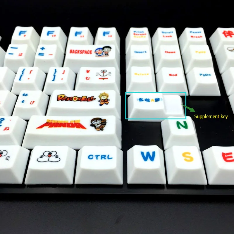 Японские клавиши Doraemon Languag PBT с верхним печатным рисунком набор ключей профиль