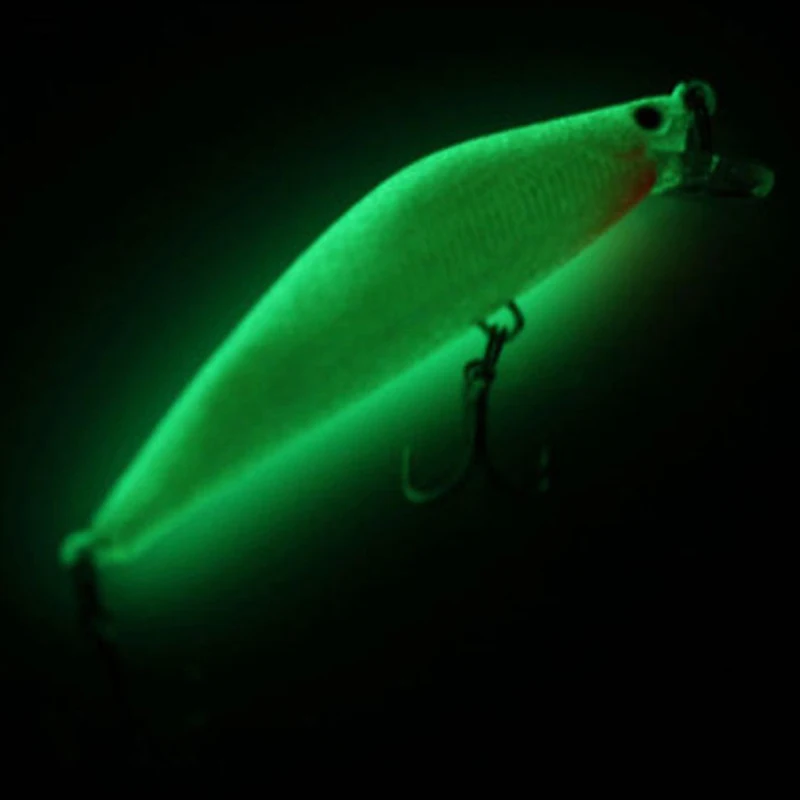 

Minnow Lure 7cm/8g 3D Luminous Night Fishing Bait Hard Lures With Two Treble Hooks Accessories