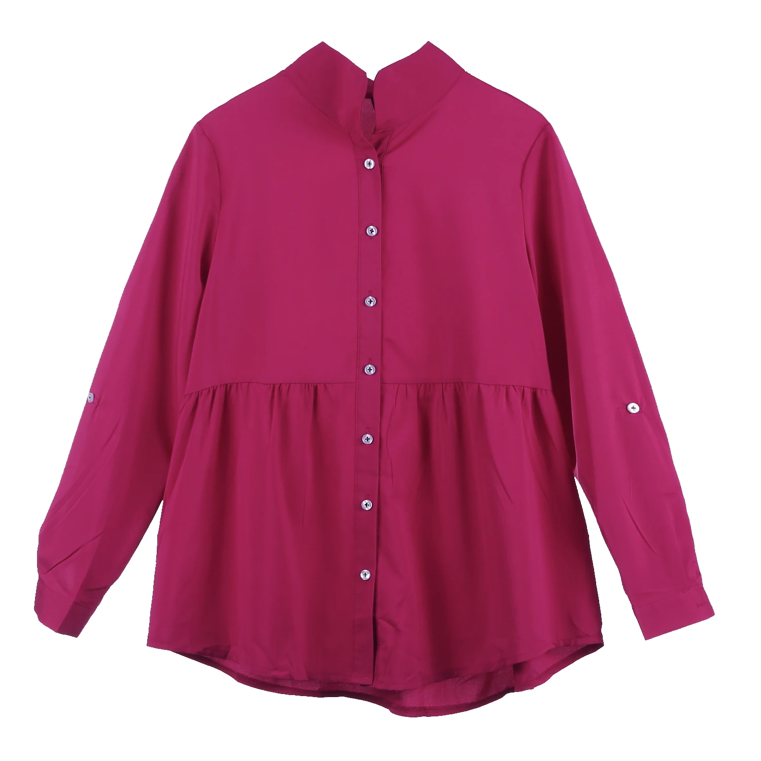 Женский топ с v-образным вырезом свободная Однотонная рубашка длинными рукавами