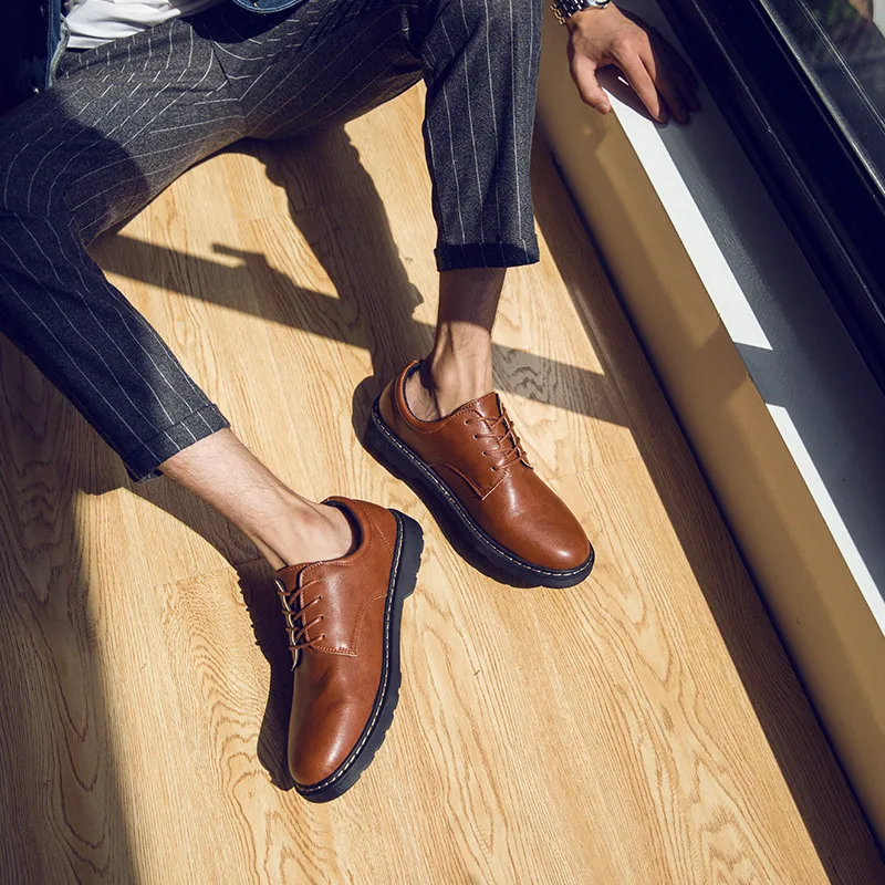 Мужские повседневные туфли 2018 мягкая мужская модная обувь фабричная деловая