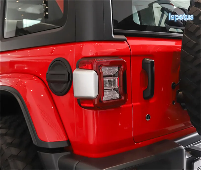 Lapetus задние фонари лампы украшения рамка Крышка отделка ABS для Jeep Wrangler JL /красный/матовый/углеродное волокно - Цвет: Model C