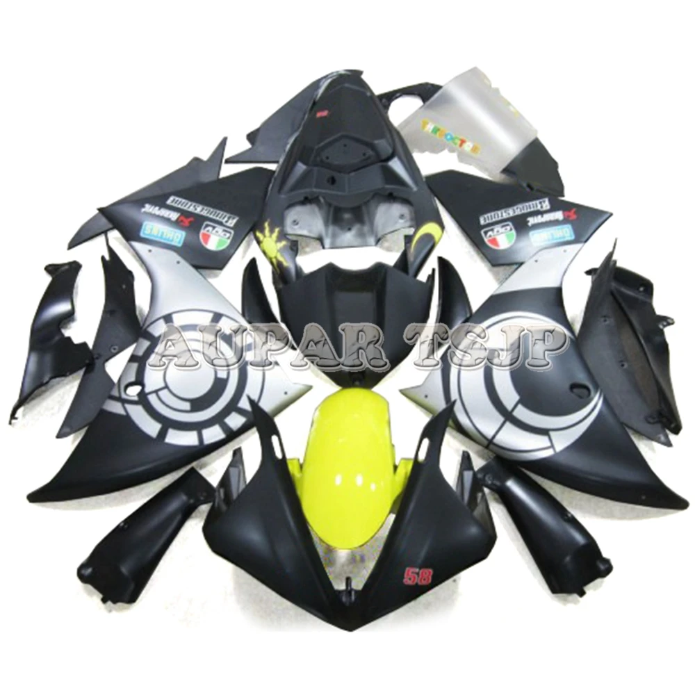 

Injection Molding Sportbike Cowlings For Yamaha YZF1000 R1 2009 2010 2011 2009 - 2011 Complete Fairings Matte Black Gears Panels