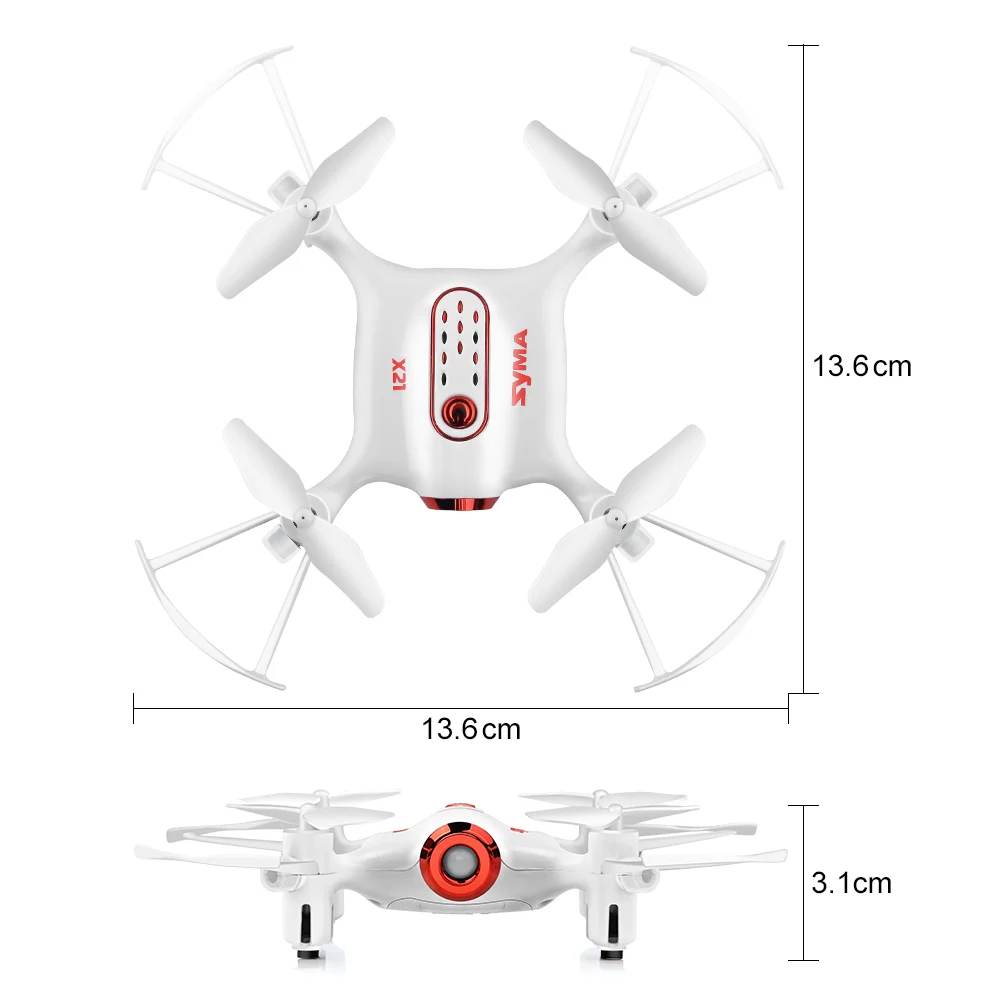 Оригинальный Syma X21 Мини карманный Дрон Квадрокоптер RC вертолет 4CH 2 4G 6-aixs гироскоп