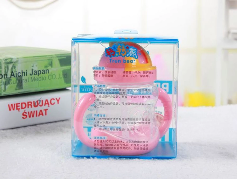 Без БФА! 100% пищевая ручка из полипропилена 280 мл Детские Чашки Sippy милая детская