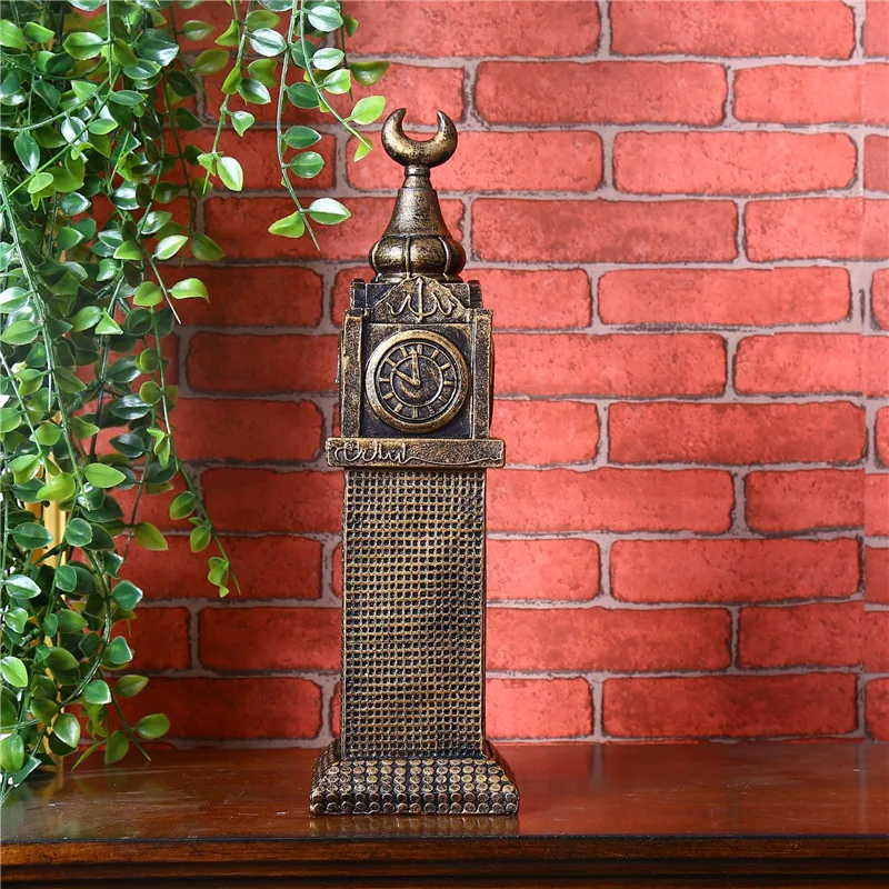 Retro Resin Architectural Models Craft Creative Decoration Souvenir Gifts McGai Clock Tower dekoration Home Decor Figurine | Дом и сад