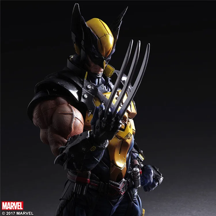 Play Arts PA Marvel Мстители X-men Росомаха Фигурка Игрушка Кукла Коллекция с розничной коробкой 26 см