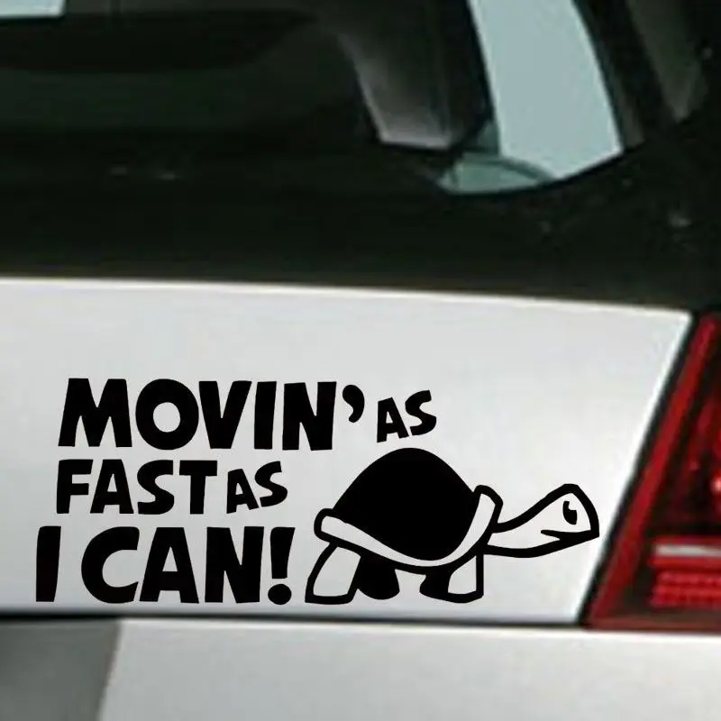 21*8 см MOVIN так быстро как я CANTurtle медленный Забавный автомобиль бампер JDM евро