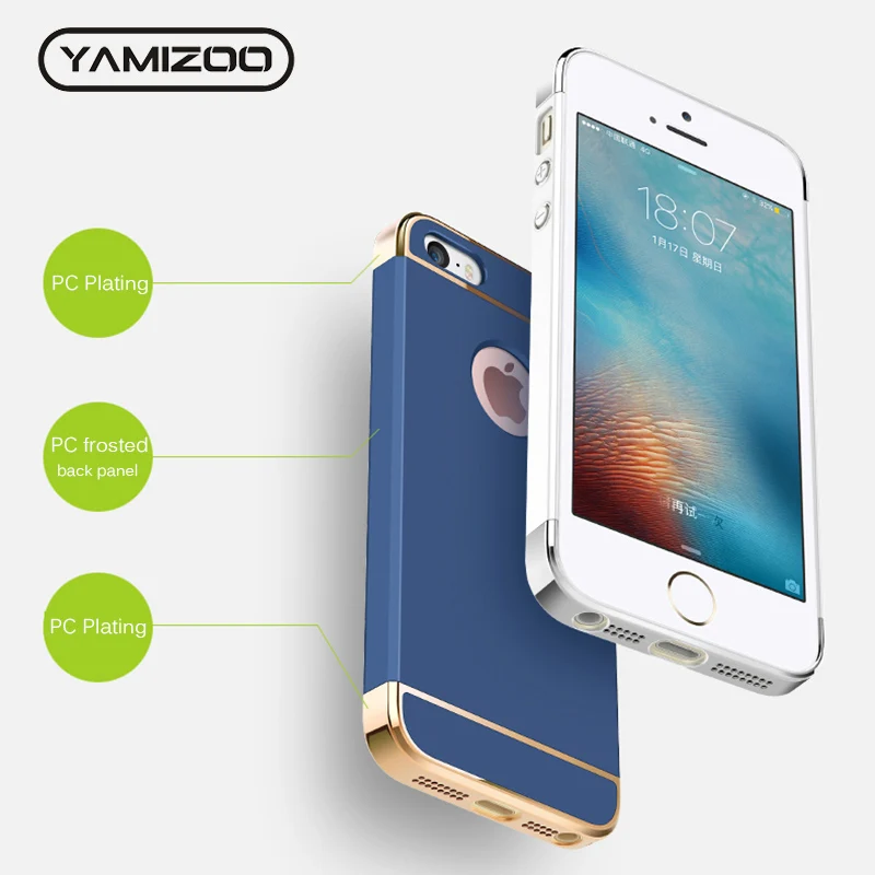 YAMIZOO 5s For iPhone se 5 Case 360 protection Phone Cases On Luxury Full Hard Plastic Coque Back Cover |