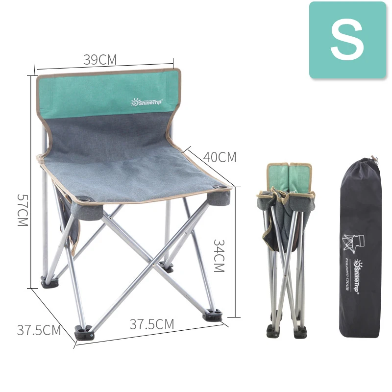 Портативный походный пляжный стул S складной для рыбалки кемпинга 600D