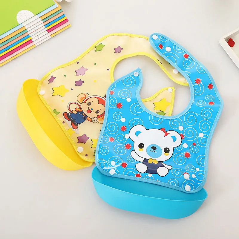 EVA Plastic Baby Bibs Lovely Cute Cartoon Pattern Toddler Infant Feeding Waterproof Saliva Apron Towels | Детская одежда и обувь