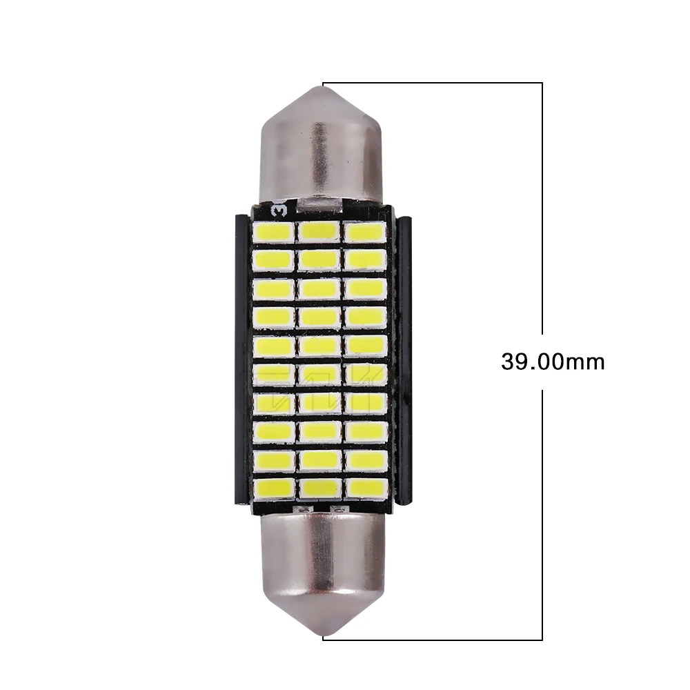 400x39 мм гирлянда светодиодная купольная C5W 3014 30SMD Canbus Автомобильная дверь