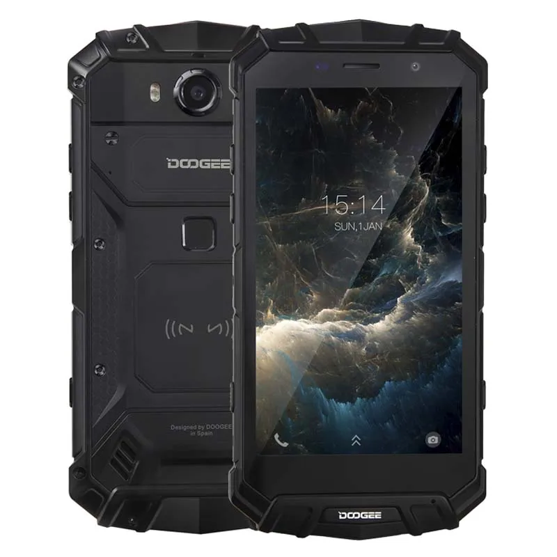 Черный DOOGEE S60 Lite, 4G, мобильные телефоны, Android 7,0, 4 Гб+ 32 ГБ, восьмиядерный смартфон, IP68, водонепроницаемый, с беспроводной зарядкой, две sim-карты, сотовый телефон - Цвет: Черный