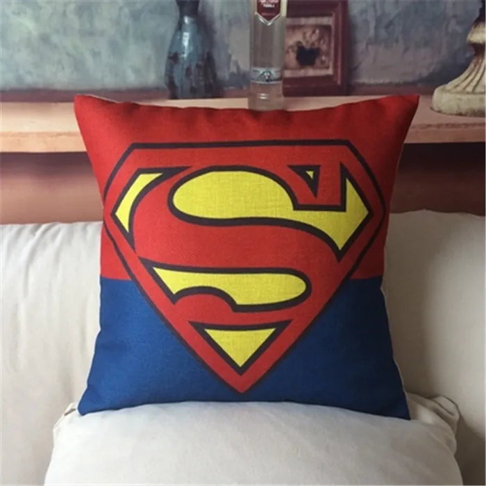 Подушка хлопковая для дивана с принтом супергероев 1 шт. | Дом и сад
