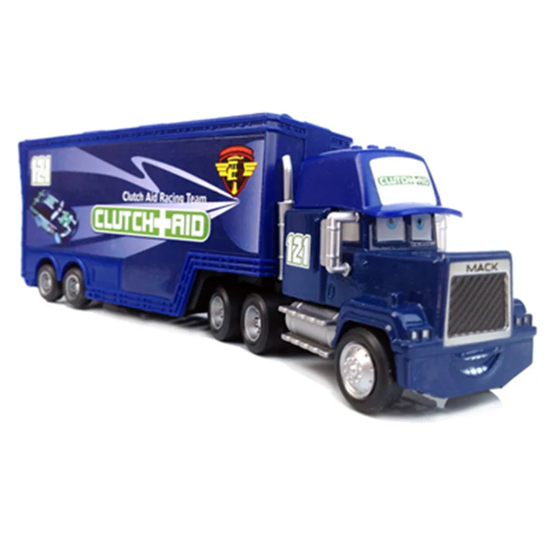 Disney Pixar Cars Lightning Mcqueen 2 шт. № 121 клатч помощь Mack грузовик и гонщик металлический