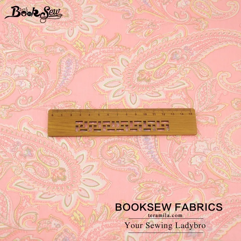 Booksew розовый хлопок саржевая Ткань цветочный узор стеганая ткань для постельных принадлежностей детское лоскутное Скрапбукинг шторы, домашний текстиль