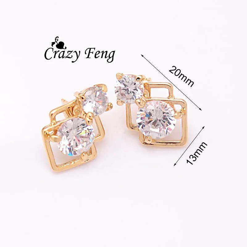 Модный женский ювелирный набор золотого цвета ожерелье с подвеской из