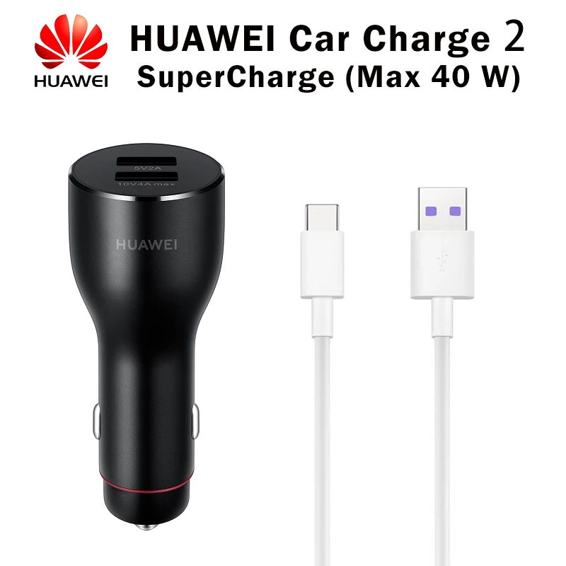Оригинальное автомобильное зарядное устройство huawei SuperCharge 2 Адаптер для быстрой зарядки Max 40 Вт 5A кабель type-c type C huawei mate 20 Pro mate 20 RS