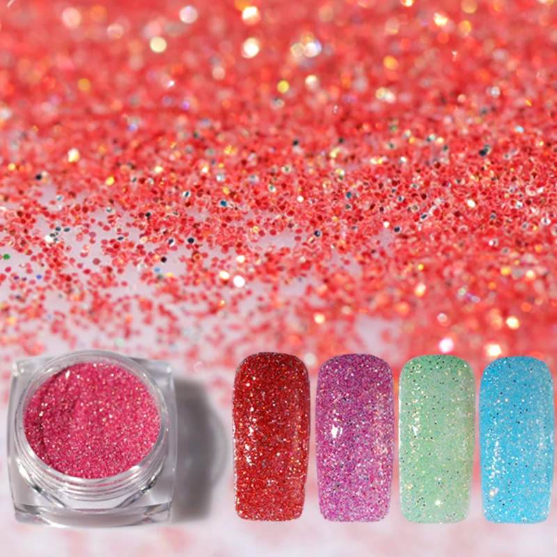

4 Pots Holographic Nail Glitter Powder For Nail Art Decorations Acrylic Dipping Powder Set Nails Supplies Tool