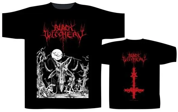 Witchery черная 'upheaval из сатанинская might' футболка New &amp официальный | Мужская