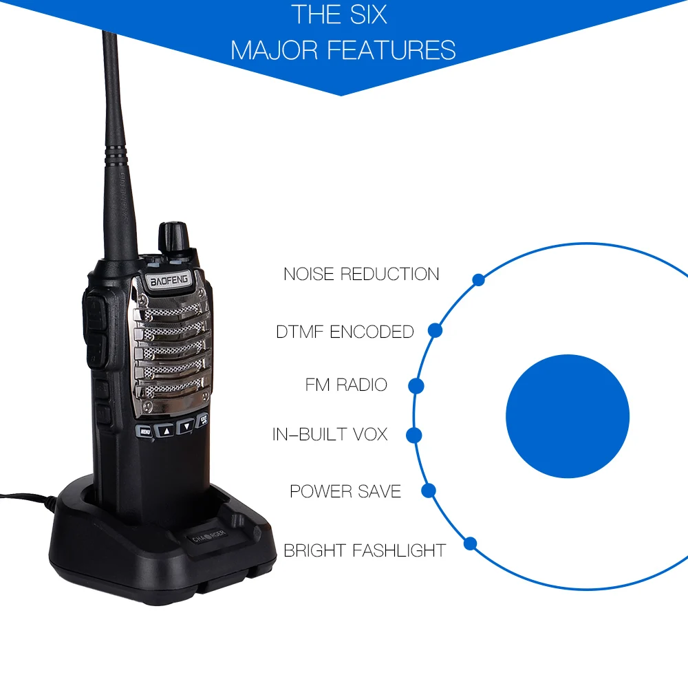 Портативная рация BaoFeng 5 Вт 16 каналов UHF DTMF VOX 1750 Гц Tone FM 2800 мАч UV8D CB|Рации| |