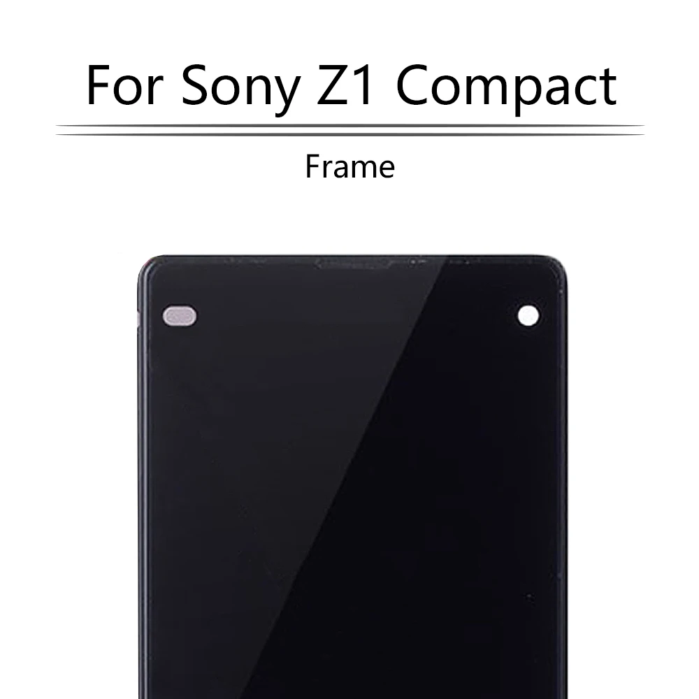 original 4 3 for sony xperia z1 compact mini lcd touch screen digitizer assembly frame for sony xperia z1 mini d5503 m51w lcd free global shipping