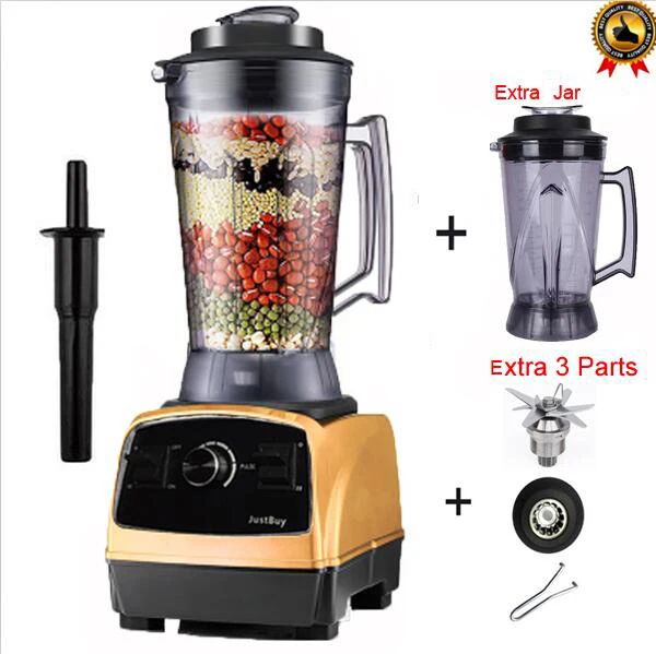 gold 3parts jar lid 2800 Вт 4.0л 3HP BPA бесплатно коммерческий профессиональный смузи мощный блендер миксер соковыжималка с немецкой технологией мотора - Цвет: gold 3parts jar lid
