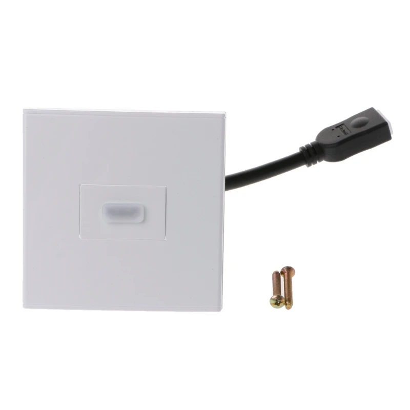 1 компл. совместимая с HDMI настенная пластина коротким кабелем поддержка 3D 4K есть