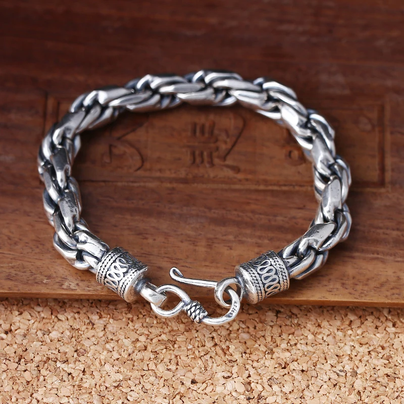 Мужские браслеты в китайском стиле трендовые серебряные с высокомерным