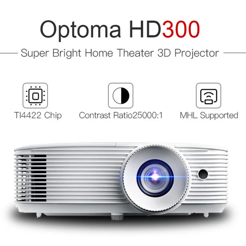 Брендовый проектор дневного света 3200 ANSI Lumens 1080P Full HD HD300