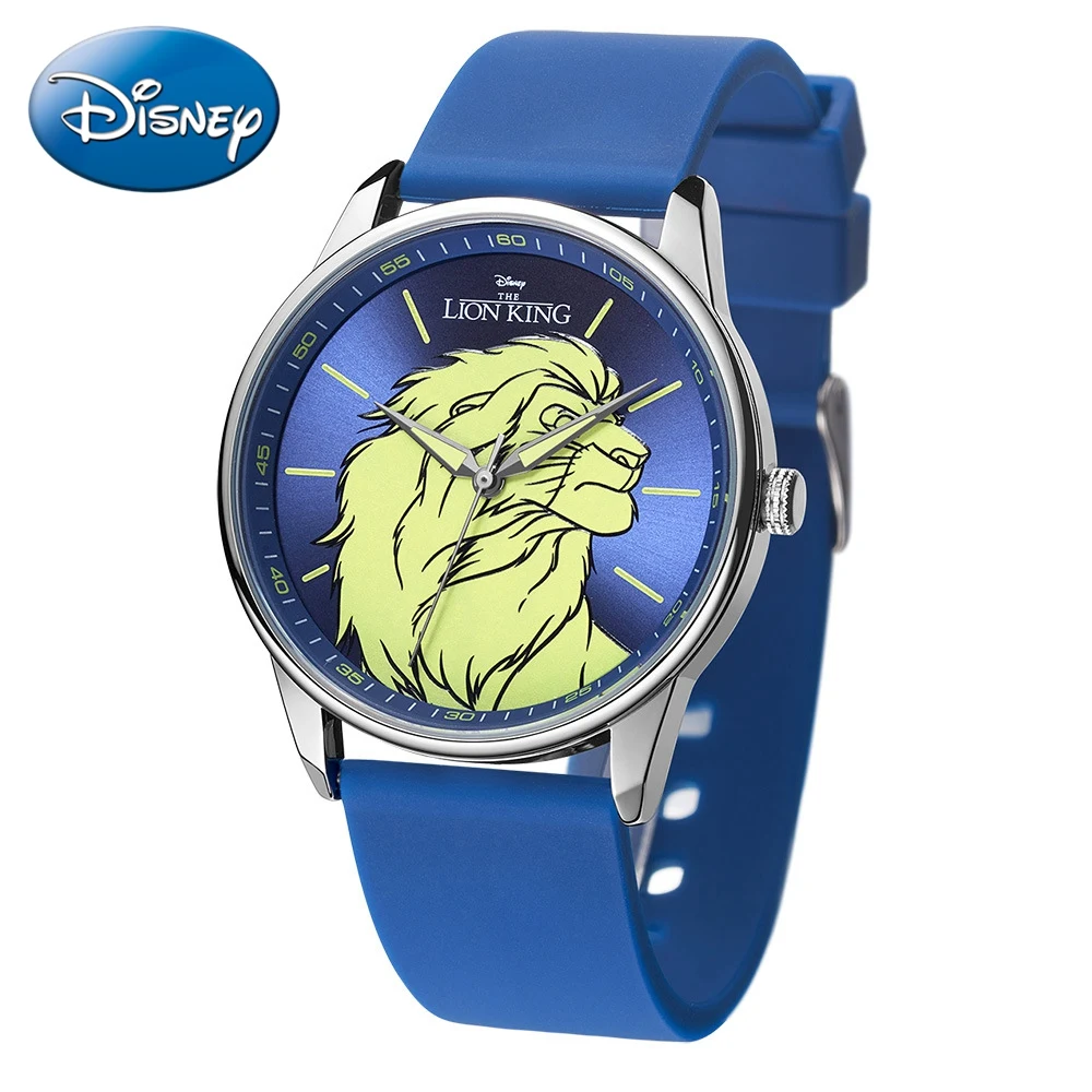 Lion King Brave Simba Silicone Strap Kids Watches Men Quartz Watch Top Brand Luxury Children Clock Boy Gift Blue Teen Black Hour