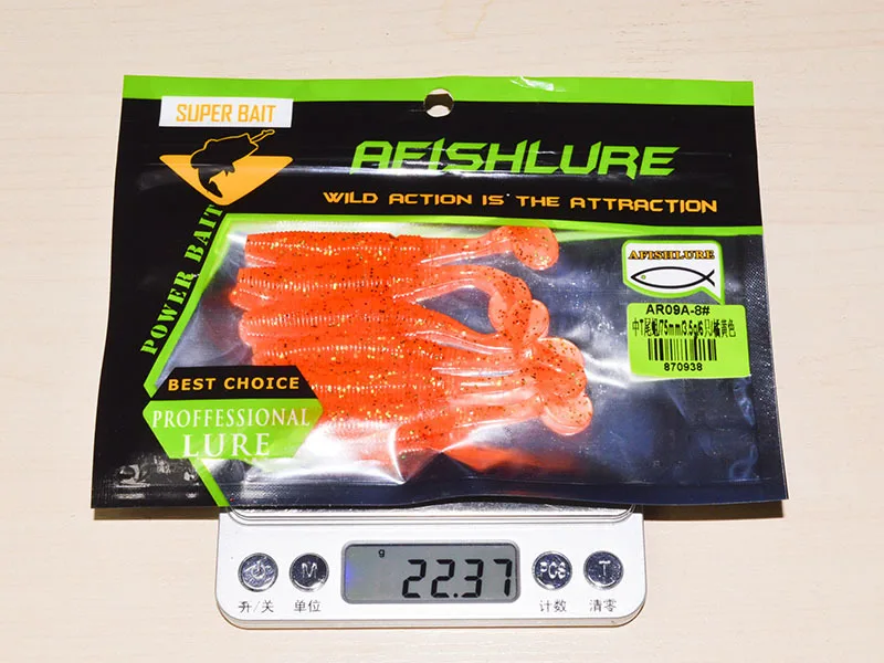 6 шт./лот Afishlure T Shad 75 мм 3 г воблеры силиконовая приманка весло хвост Мягкая приманка джиг голова Т Хвост мягкие насекомые поддельные приманки Texas Rig