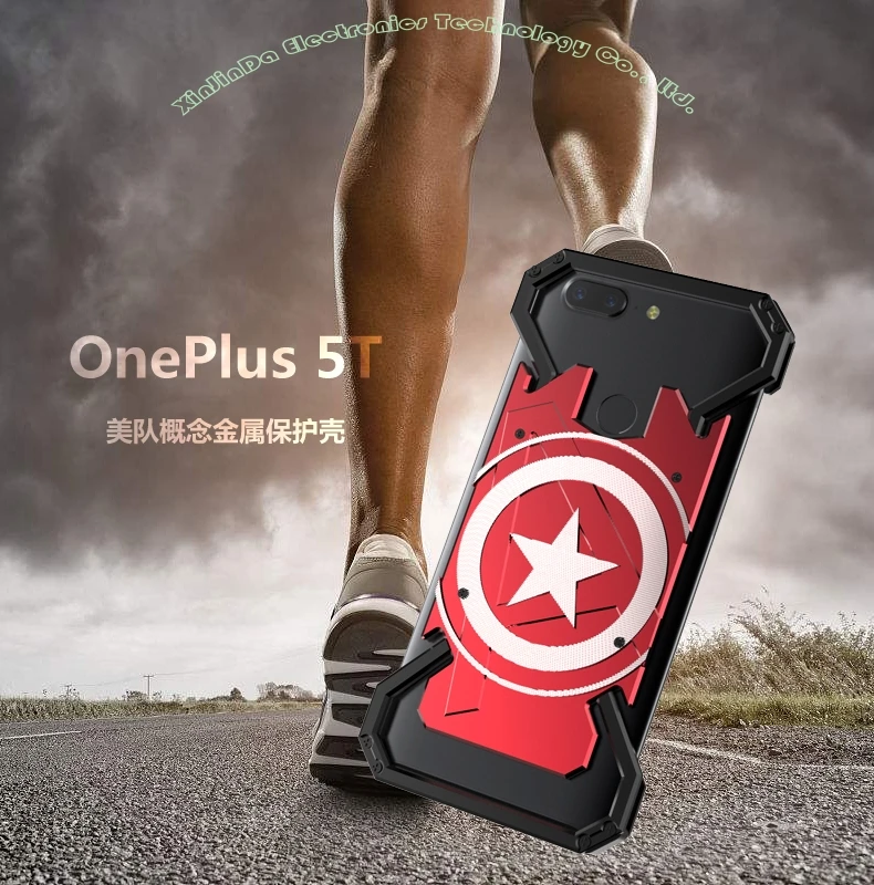Модный крутой Алюминиевый металлический чехол-накладка капитана США для OnePlus 7 Pro 6 6T 5T OP01