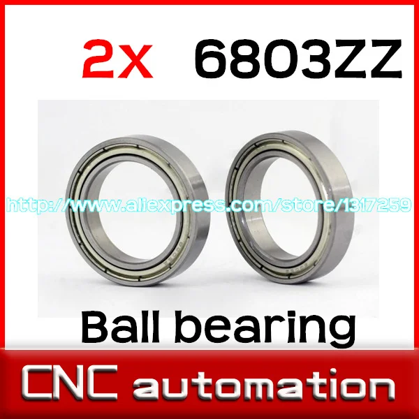 2 шт. 61803ZZ 61803 ZZ 6803 подшипник Глубокий шаровой 17x26x5 мм для 17 вала|shaft|shaft ball bearingsshaft