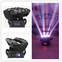 6 pieces 8 x 10w rgbw 4in1 led spider disco moving head light 8 eyes spider led movinghead rgbw dj beam light
