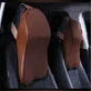 Coffee 3D пены памяти Автомобильная подушка для шеи Регулируемая подголовник авто подголовник дорожная подушка для шеи Поддержка Держатель чехлы для сидений - Цвет: Coffee