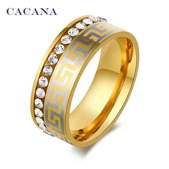CACANA кольцо женское со стразами серебряное