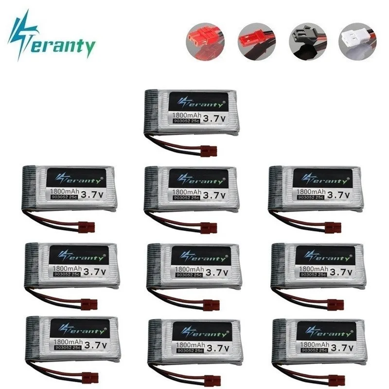 3 7 v 1800mAh lipo батарея для KY601S SYMA X5 X5S X5C X5SC X5SH X5SW X5HW X5UW M18 H5P HQ898 H11D H11C вертолет 10