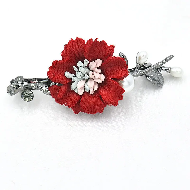 Винтажный головной убор с цветами и стразами для невесты Весенняя заколка волос