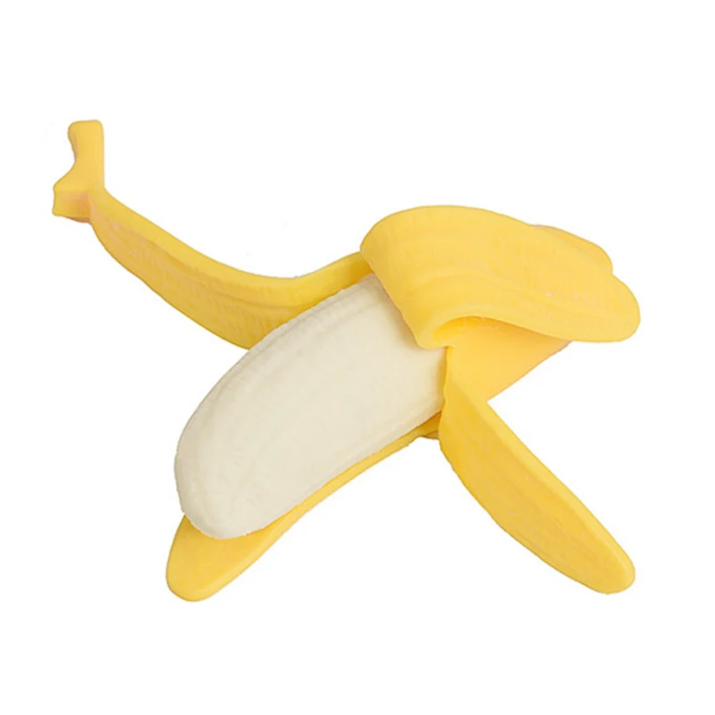 Squishy Simulated Banana Squishies Slow Rising Cute Fruit Soft Squeeze Toy Sweet Scent Stress Relief Funny for Kids Gift 13*6CM - Цвет: Yellow