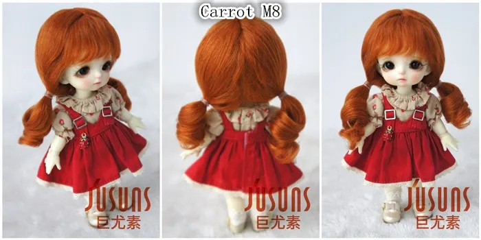 JD426 1/12 1/8 1/6 милый длинный мохер BJD кукольный парик длинные мягкие волнистые кукольные волосы Размер 4-5 дюймов 5-6 дюймов 6-7 дюймов модные кукольные аксессуары