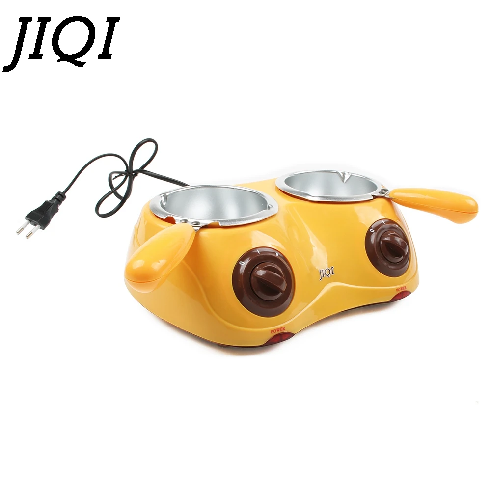 DIY 2 горшка, Электрический Шоколадный плавильный горшок, шоколадный фондю, шоколадный фонтан, плавильный чайник, два горшка, детский подарок для девочек и мальчиков, штепсельная вилка европейского и американского стандарта