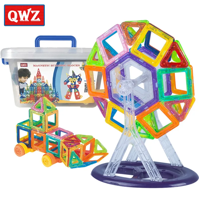 QWZ 400-78 шт. мини Магнитные строительные блоки игрушки модели Магнитный конструктор Обучающие Развивающие кубики детские игрушки для детей подарок